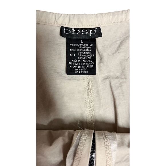 BEBE Cargo Drawstring Lightweight Convertible Pants Women's Size L - Picture 7 of 8